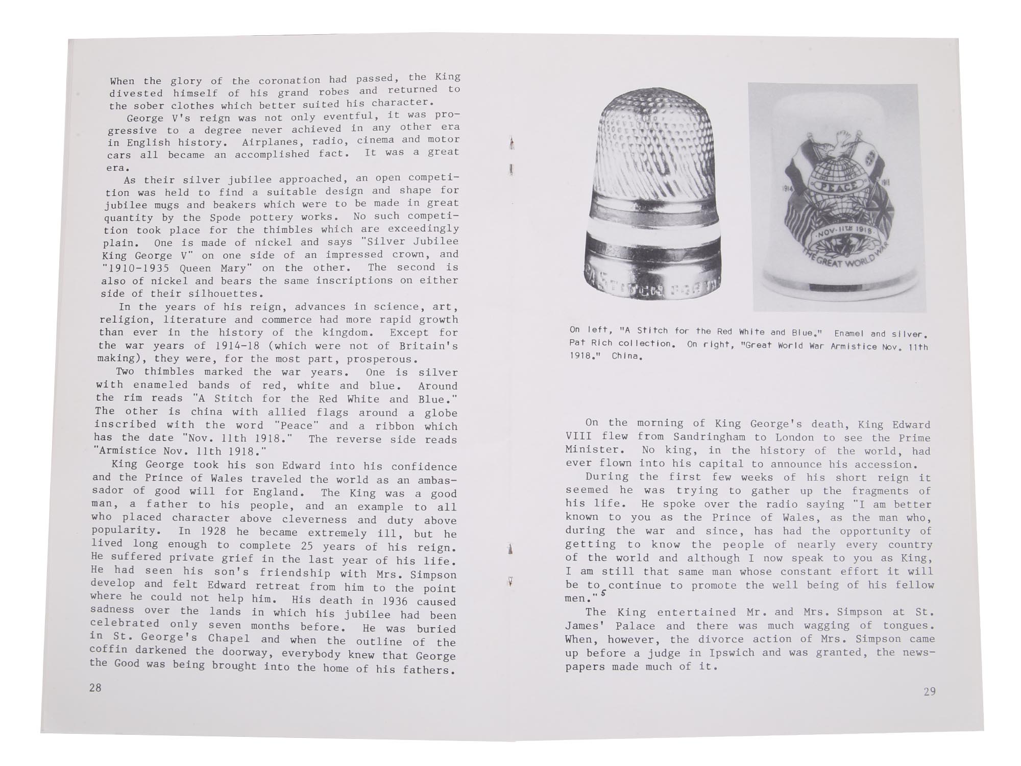 COLLECTION BRITISH BOOKS CATALOGS ABOUT THIMBLES PIC-4